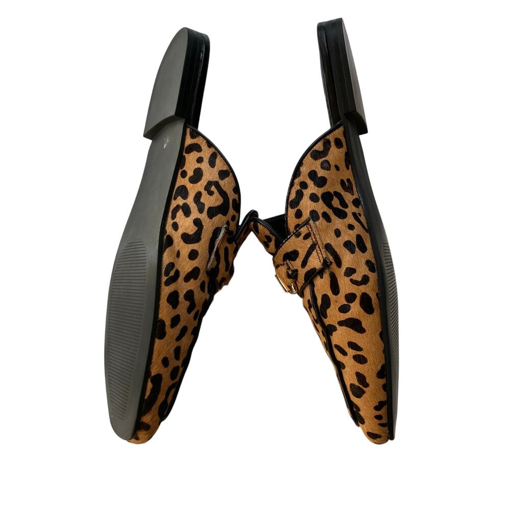 Steve Madden Kori Leopard Print Cow Hair Horsebit Mules Size 10M - Picture 6 of 7